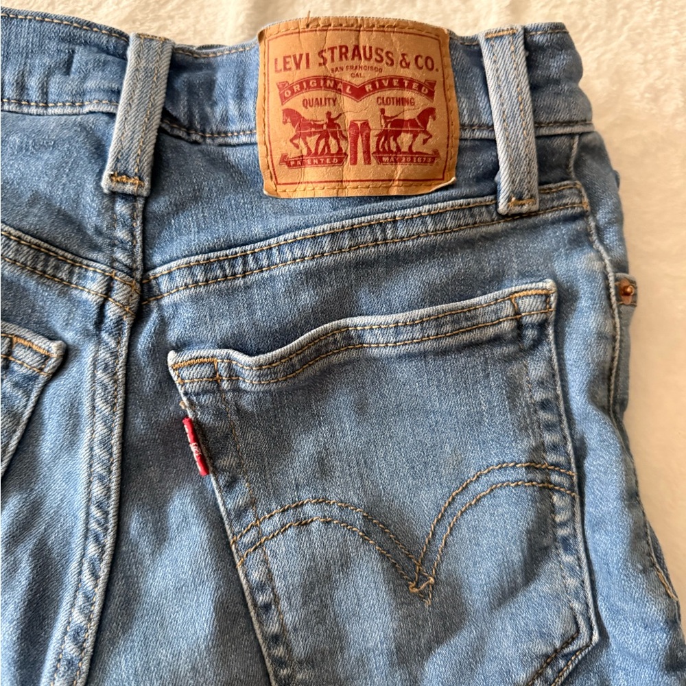 Levi’s High Rise Distressed Stretch Shorts Size 24 - Picture 6 of 9